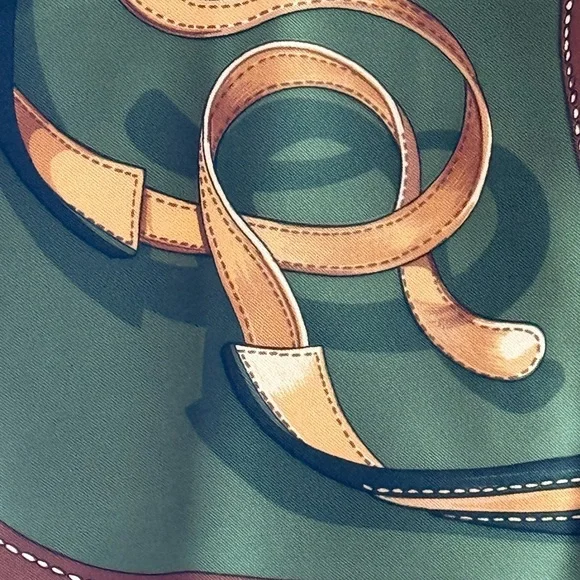 Vintage Hermes Bouclerie d'Attelage 100% Silk Scarf, Carre 90 F de La Perriere - Picture 8 of 10